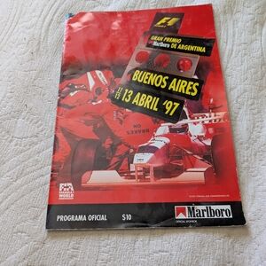 Marlboro Buenos Aires Racing Program 1997 - Red and Black In English and Spanish